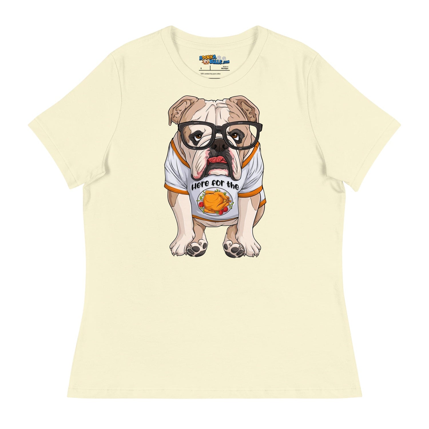 "Here For The Turkey" English Bulldog Women&