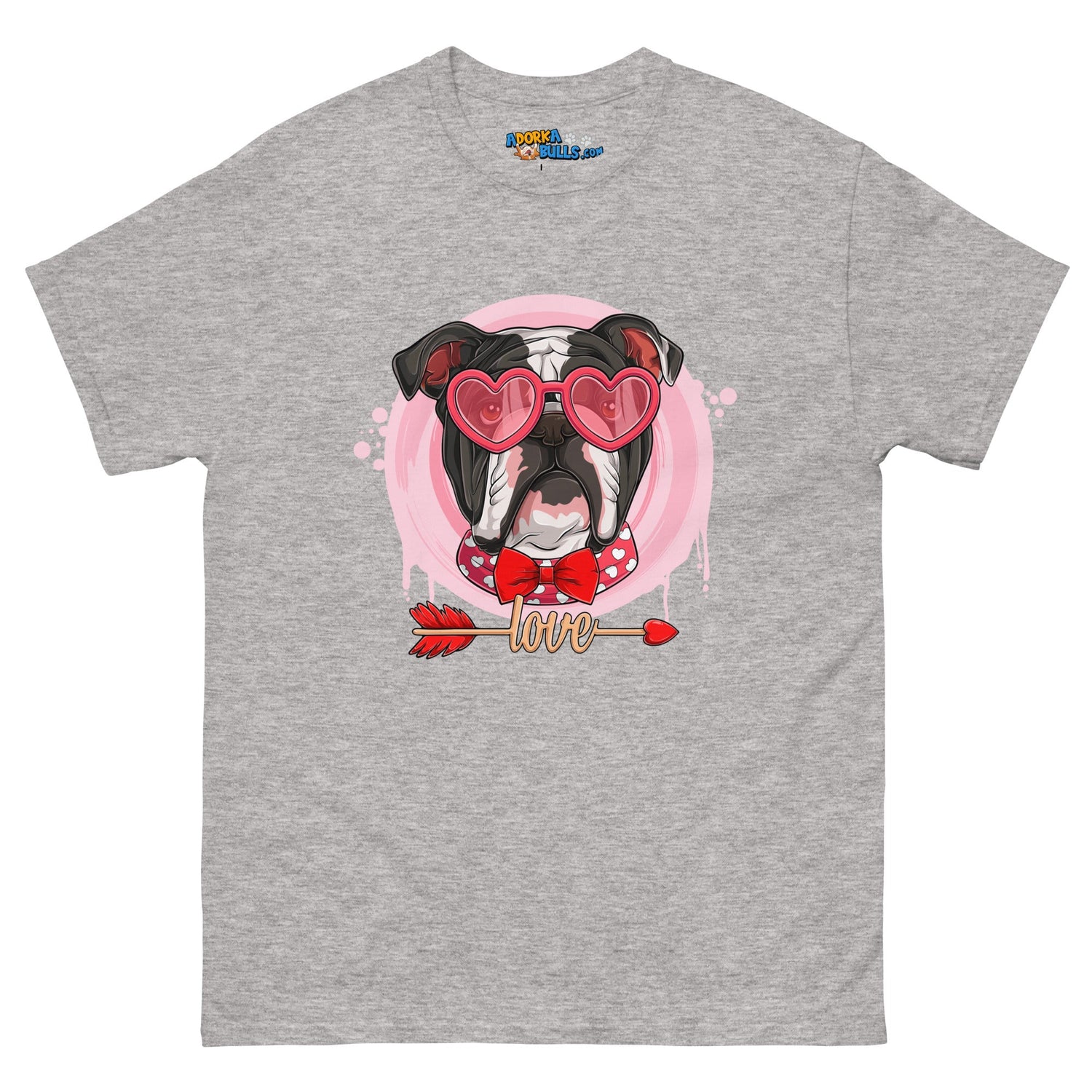 Hunky Black & White Colored Male English Bulldog Valentine&