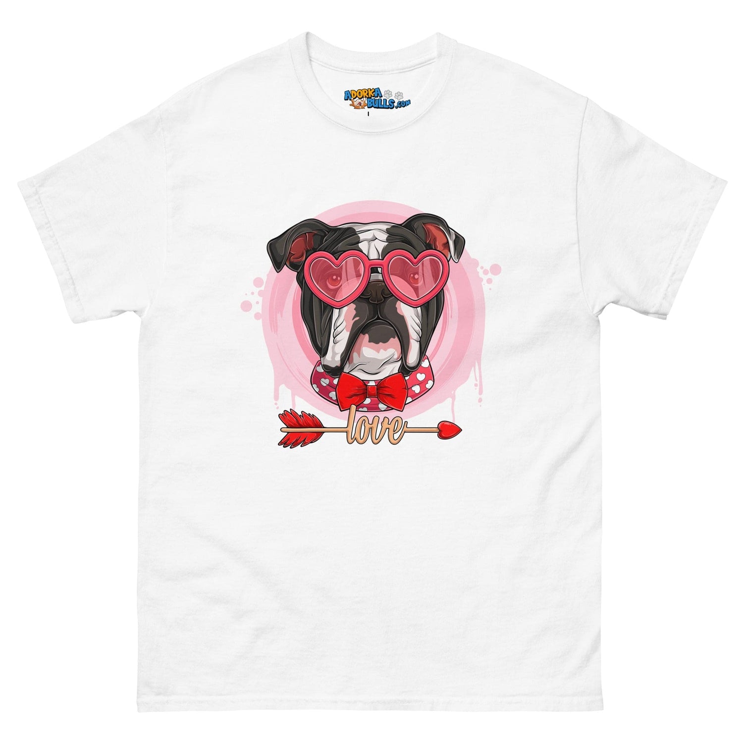 Hunky Black & White Colored Male English Bulldog Valentine&