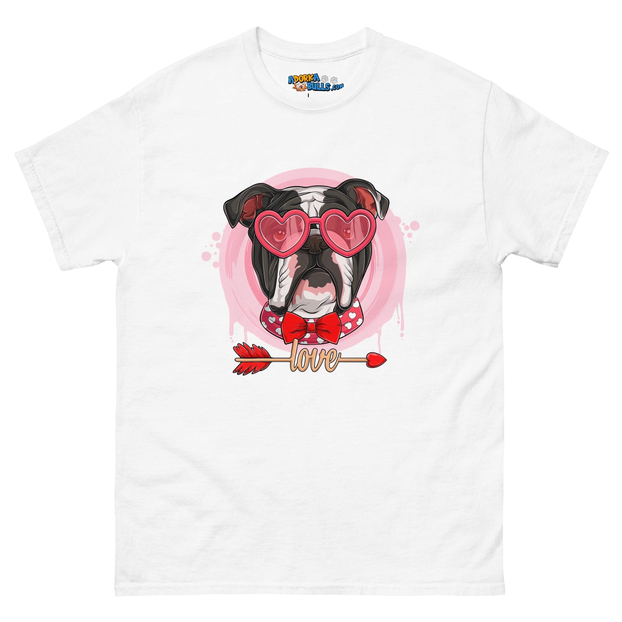 Hunky Black & White Colored Male English Bulldog Valentine&