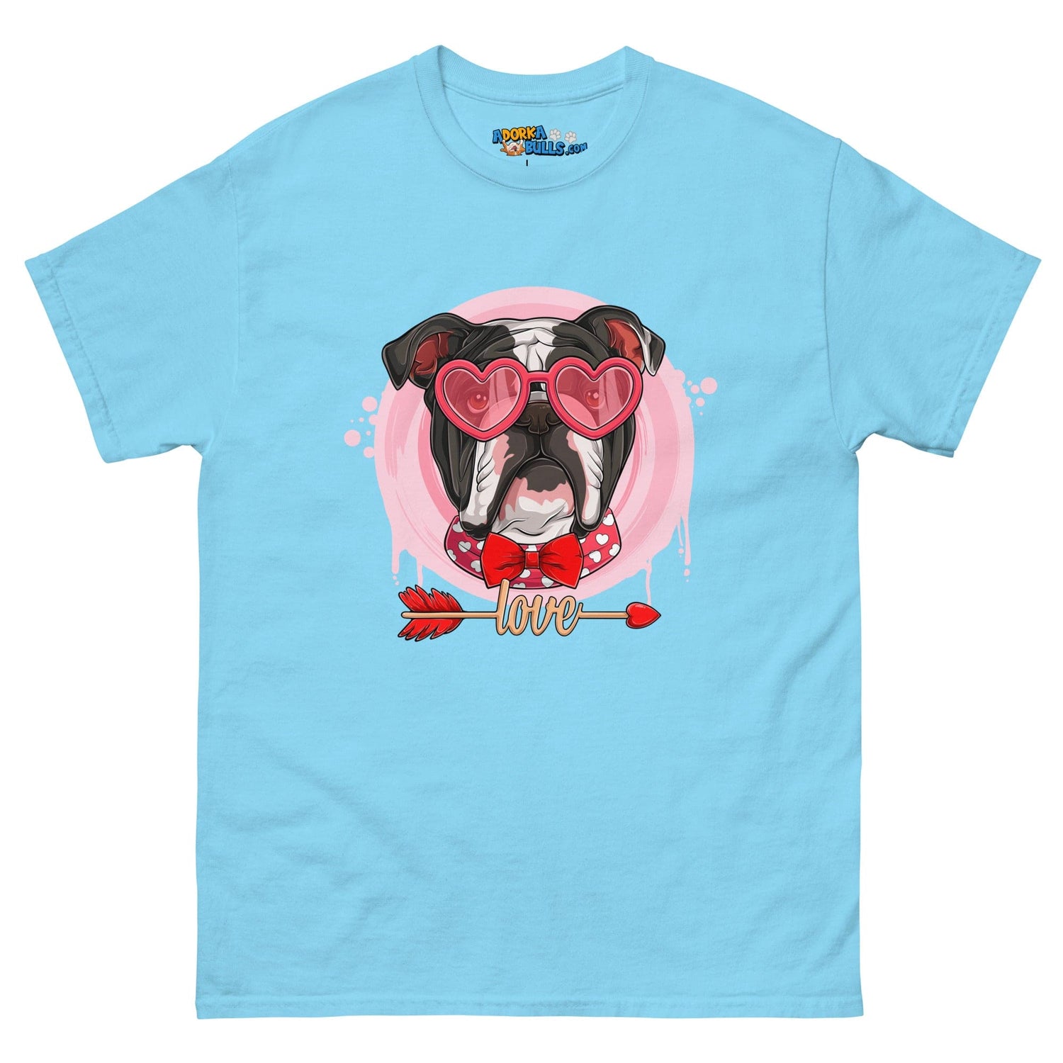 Hunky Black & White Colored Male English Bulldog Valentine&