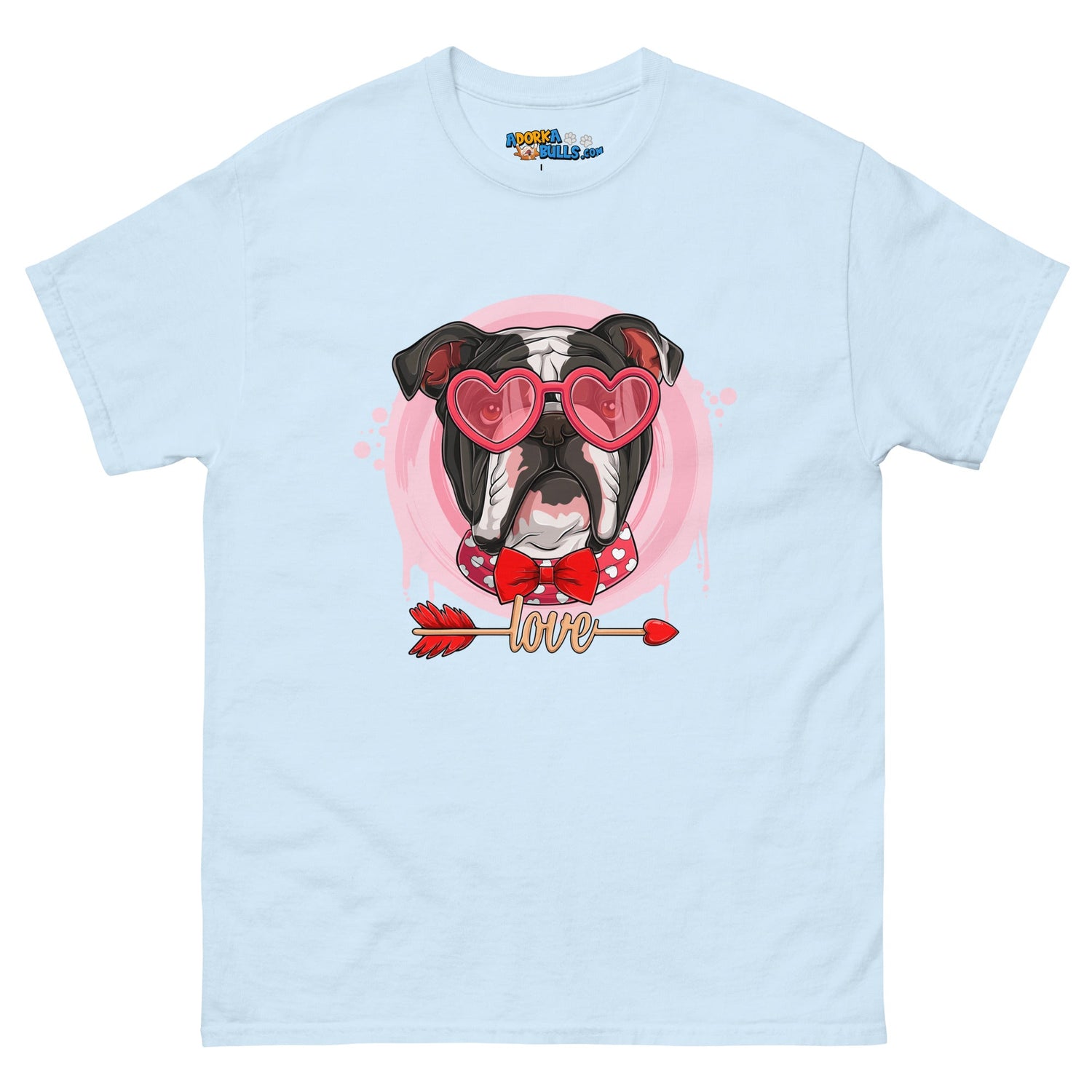 Hunky Black & White Colored Male English Bulldog Valentine&