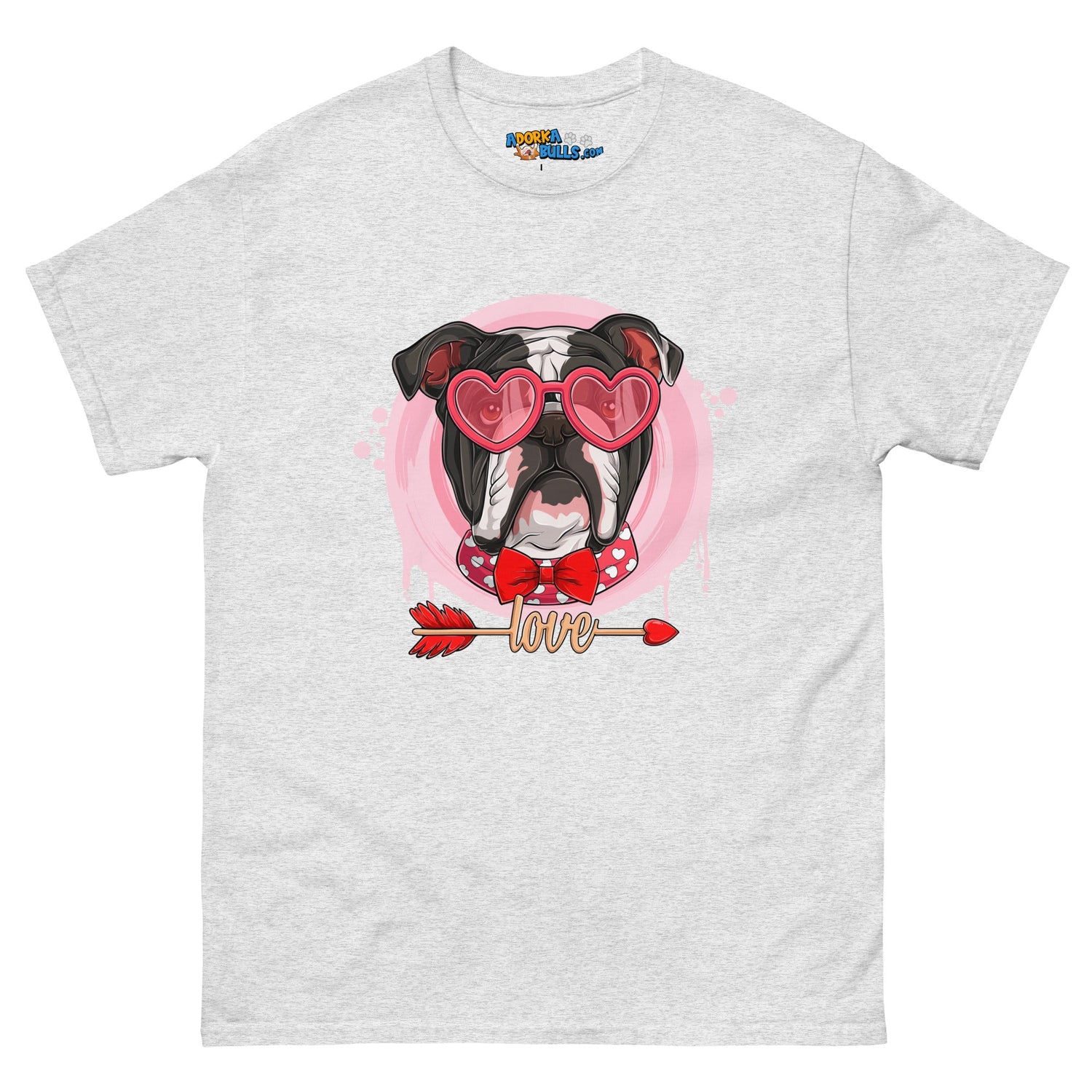 Hunky Black & White Colored Male English Bulldog Valentine&