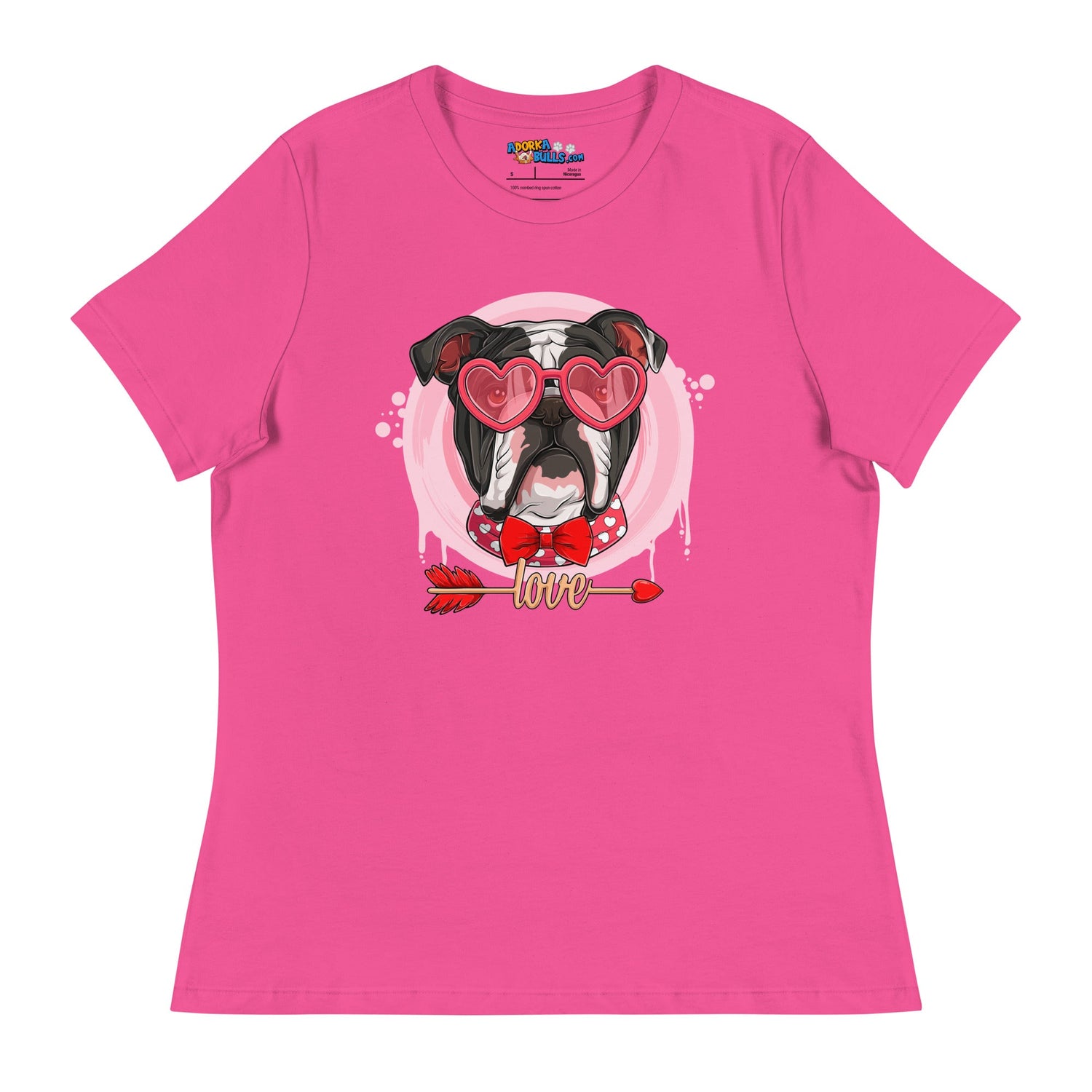 Hunky Black & White Colored Male English Bulldog Valentine&