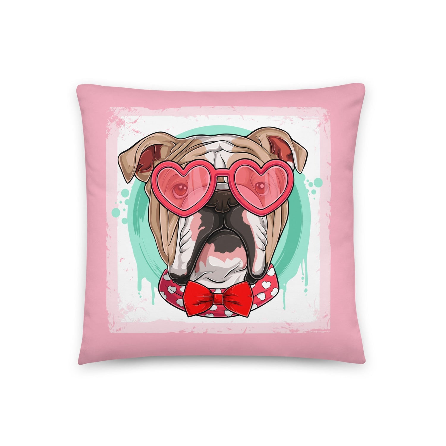 Hunky English Bulldog Pink Valentine&