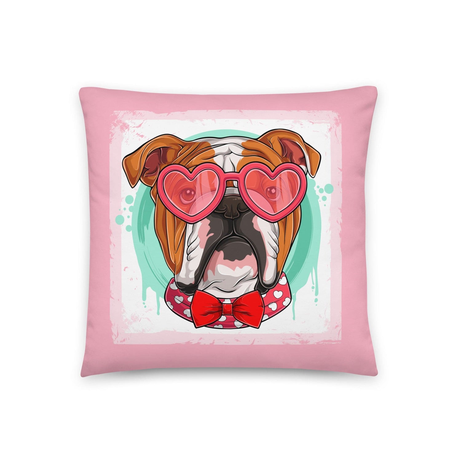 Hunky English Bulldog Pink Valentine&