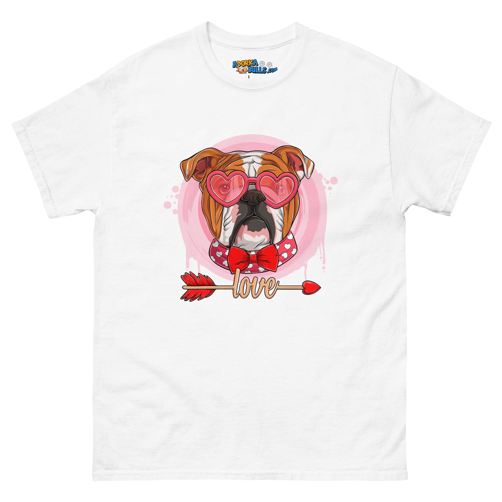 Hunky Red & White Colored Male English Bulldog Valentine&