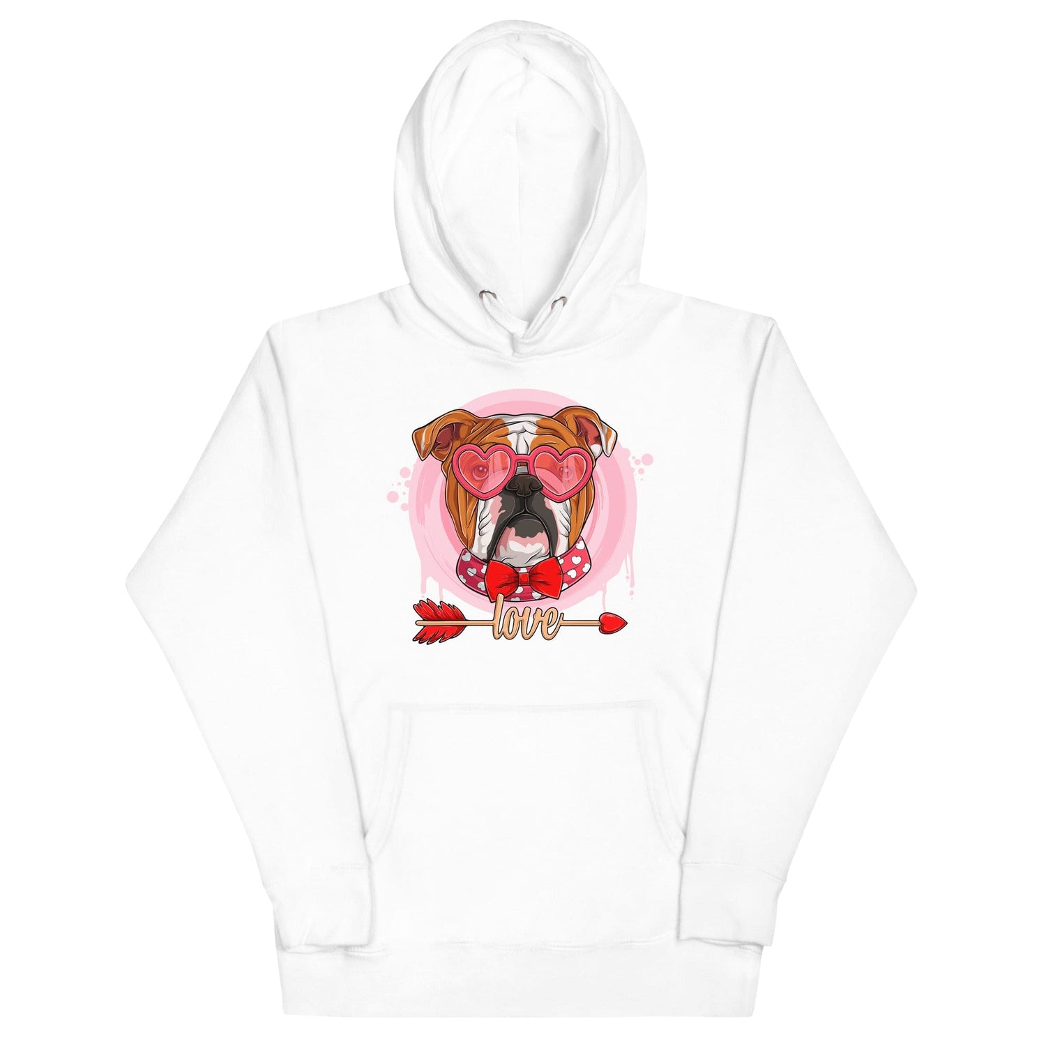 Hunky Red & White Colored Male English Bulldog Valentine&