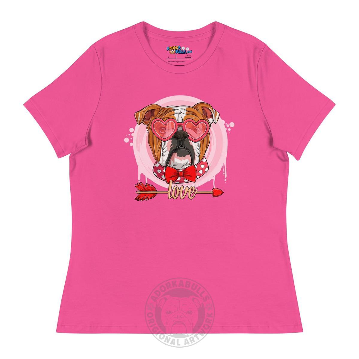 Hunky Red & White Colored Male English Bulldog Valentine&