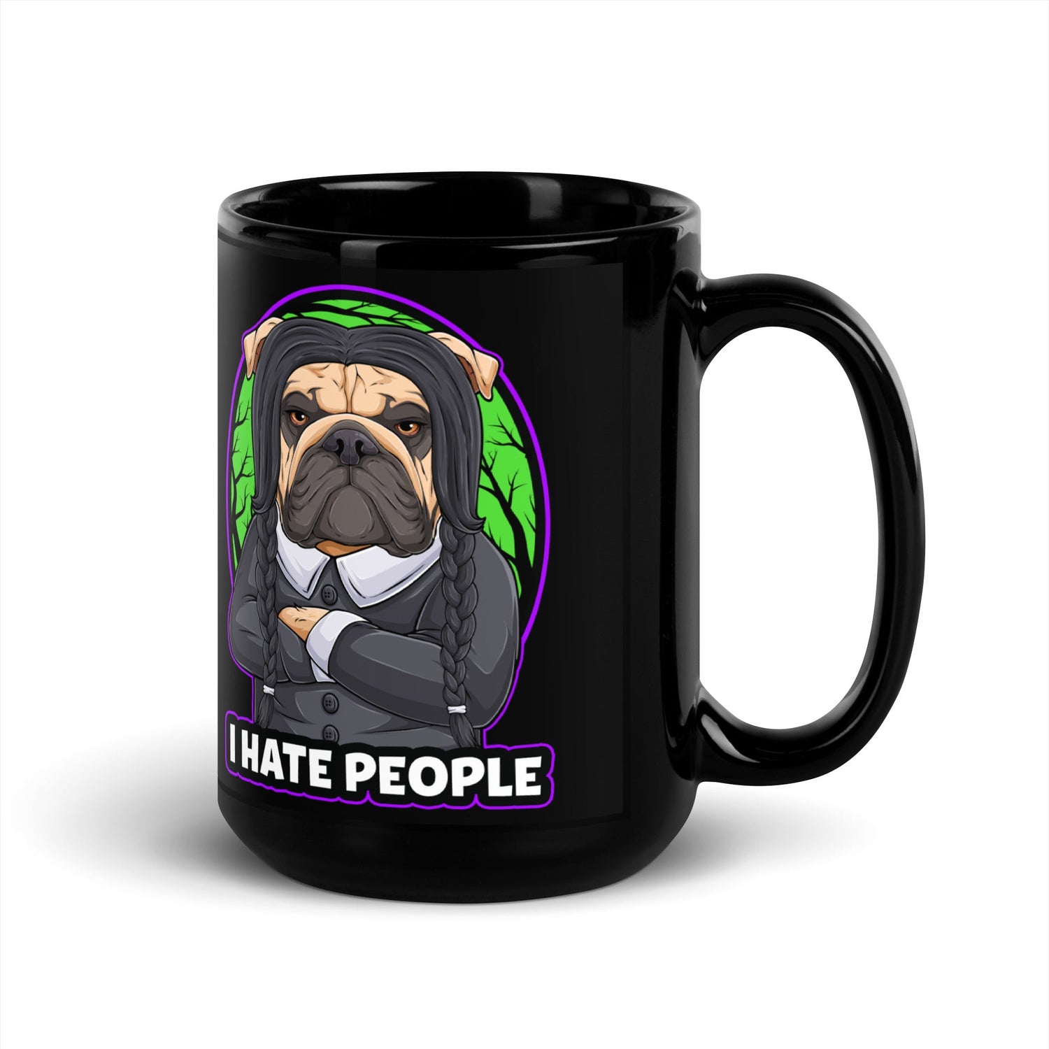 "I Hate People" Bulldog Halloween Mug