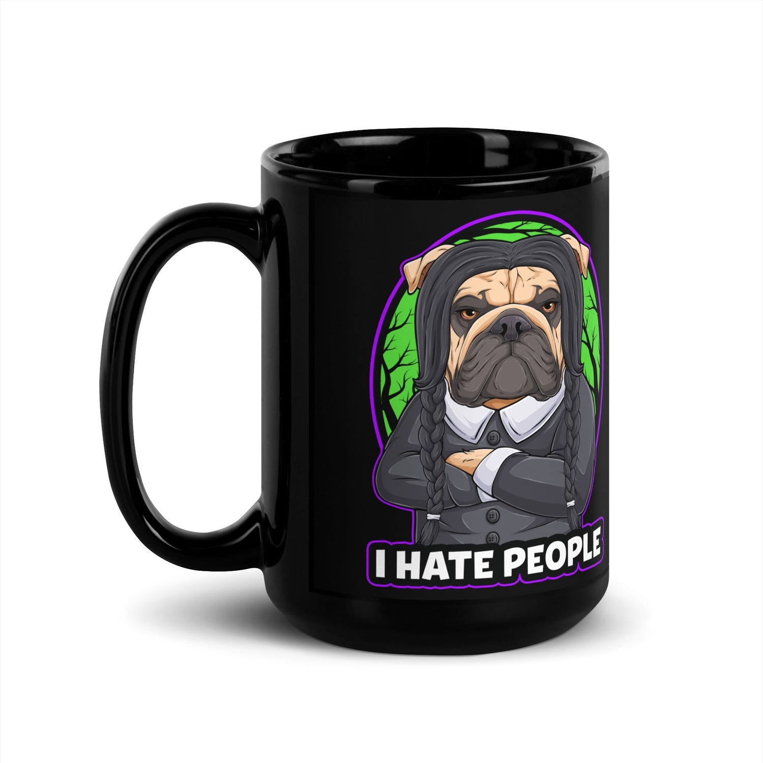 "I Hate People" Bulldog Halloween Mug