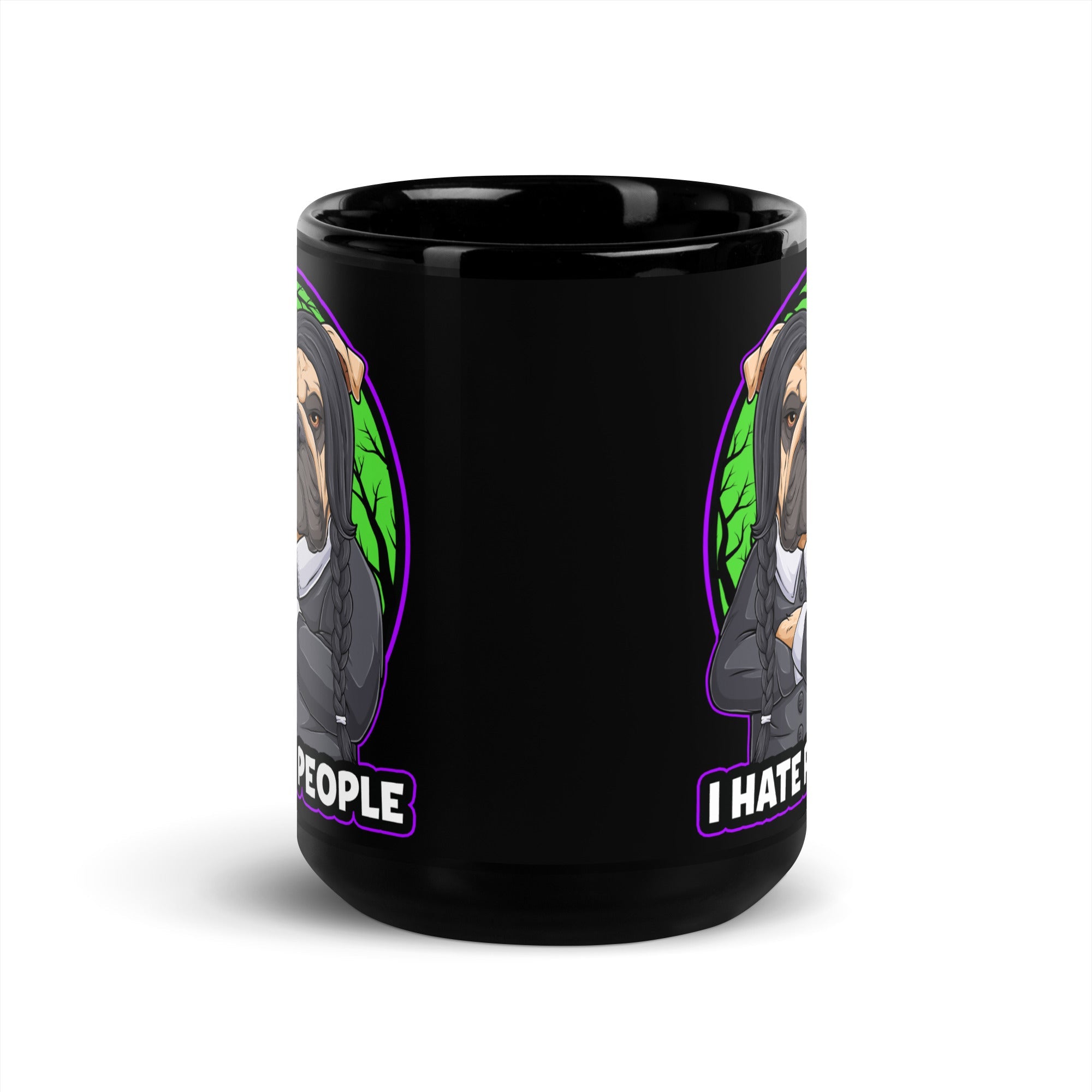"I Hate People" Bulldog Halloween Mug