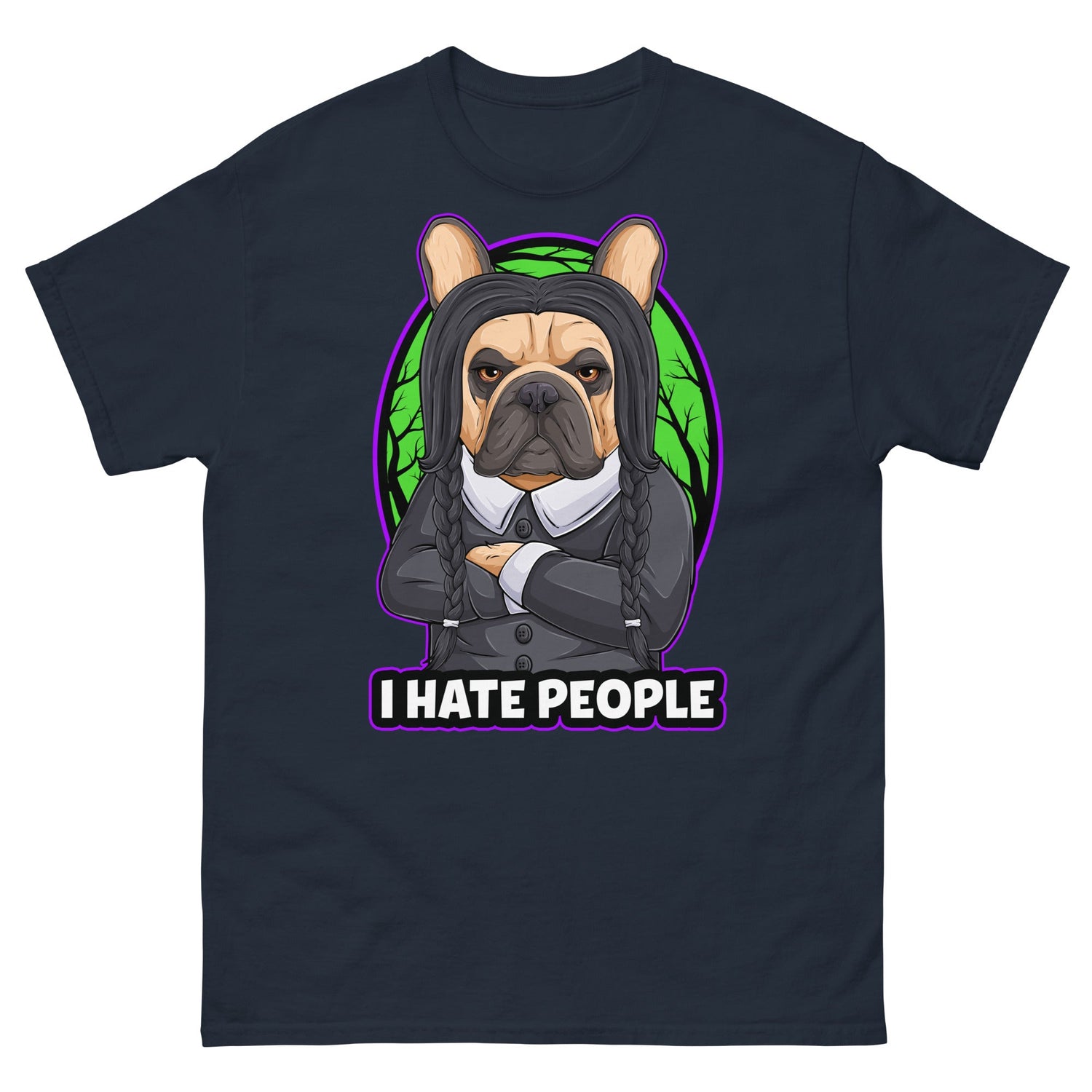 "I Hate People" Halloween Frenchie Unisex T-Shirt