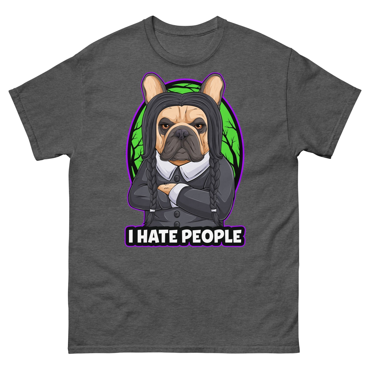 "I Hate People" Halloween Frenchie Unisex T-Shirt