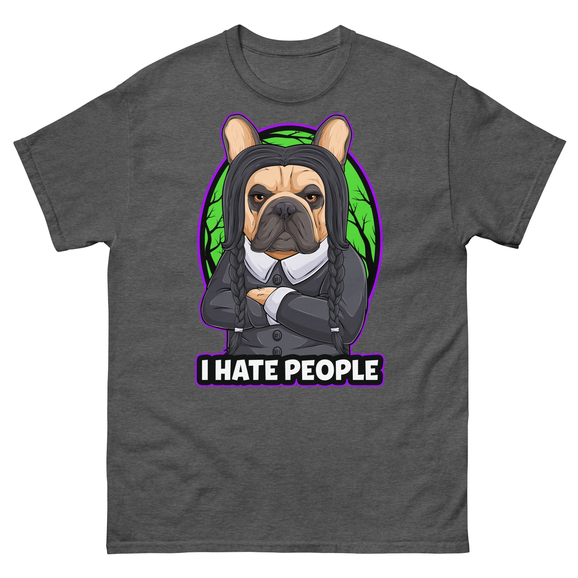 "I Hate People" Halloween Frenchie Unisex T-Shirt