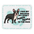 "I Hug My Bulldog" Mouse Pad | B&W Colored French Bulldog