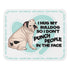 "I Hug My Bulldog" Mouse Pad | White & Black Colored English Bulldog