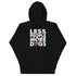 "Less People More Dogs" Frenchie Unisex Hoodie | Red & White Colored