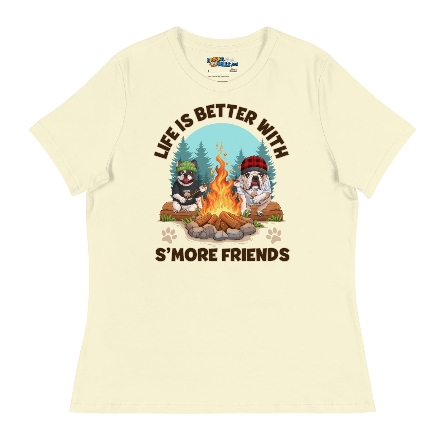 "Life Is Better with S’more Friends" – French & English Bulldog Campfire Women&