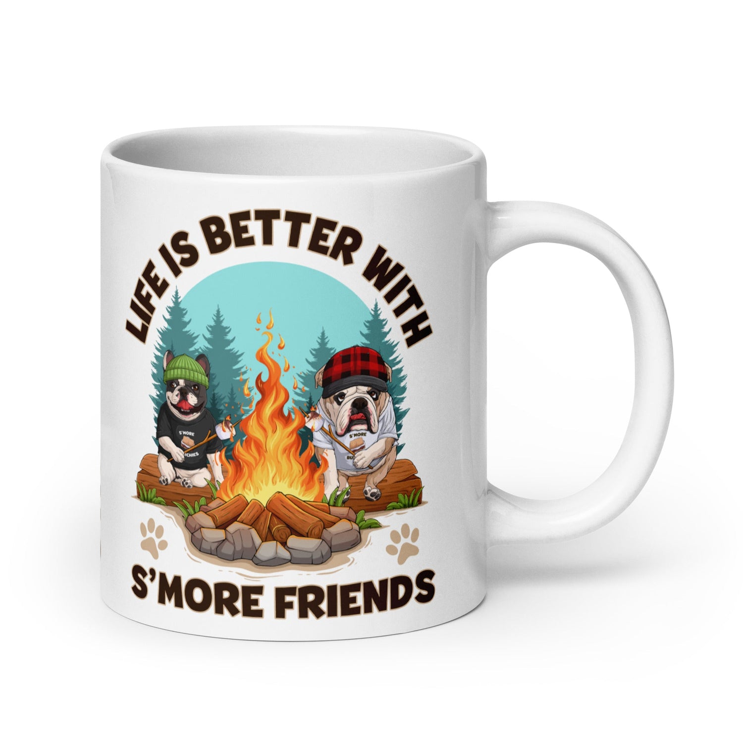 “Life is Better with S’more Friends” French & English Bulldog Mug