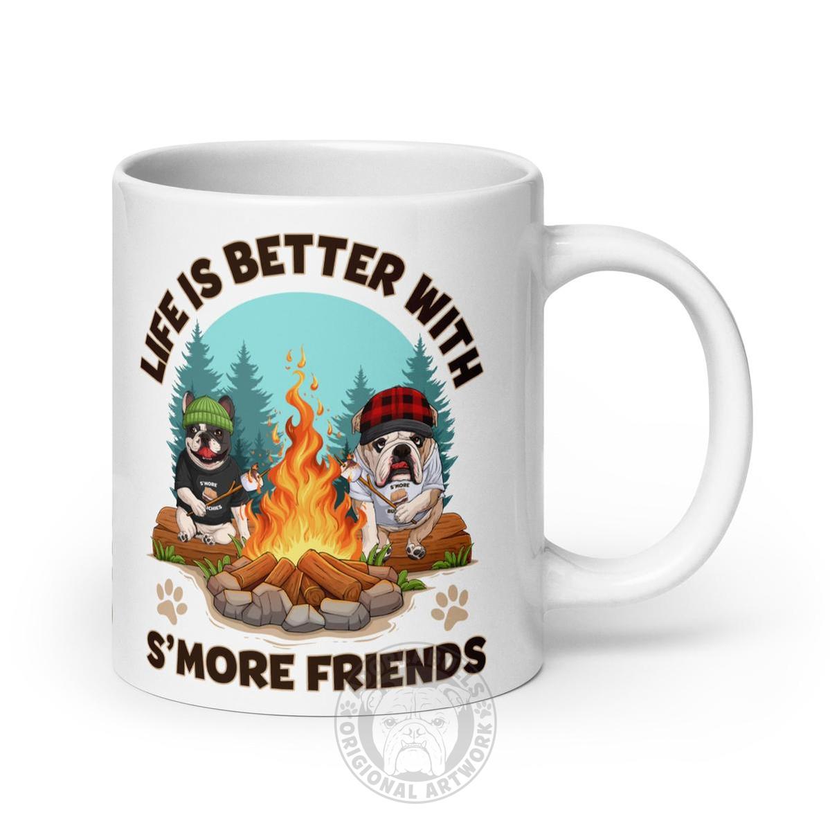 “Life is Better with S’more Friends” French & English Bulldog Mug