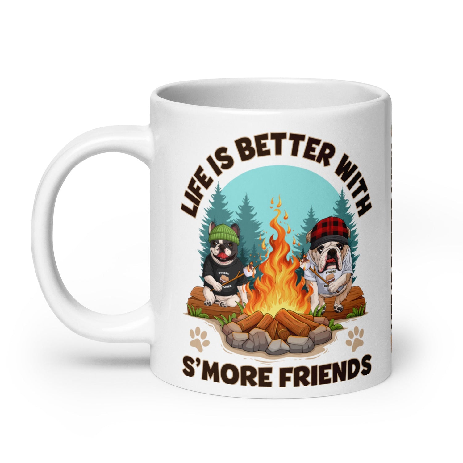“Life is Better with S’more Friends” French & English Bulldog Mug