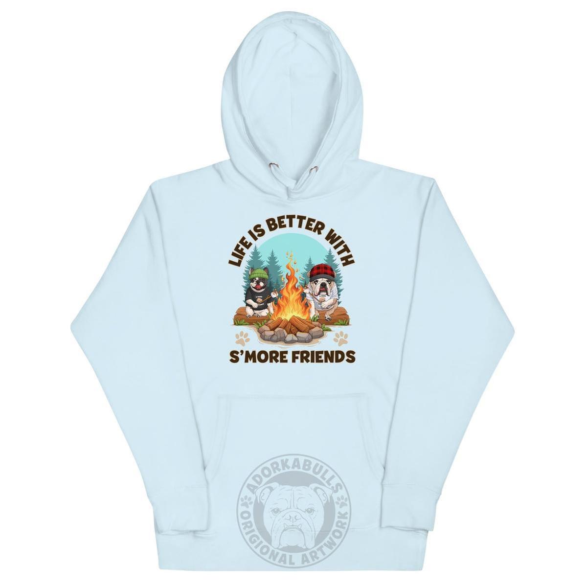 "Life Is Better With S’more Friends" French & English Bulldog Unisex Hoodie