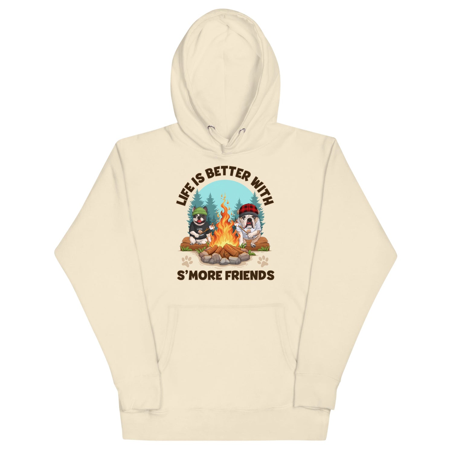 "Life Is Better With S’more Friends" French & English Bulldog Unisex Hoodie
