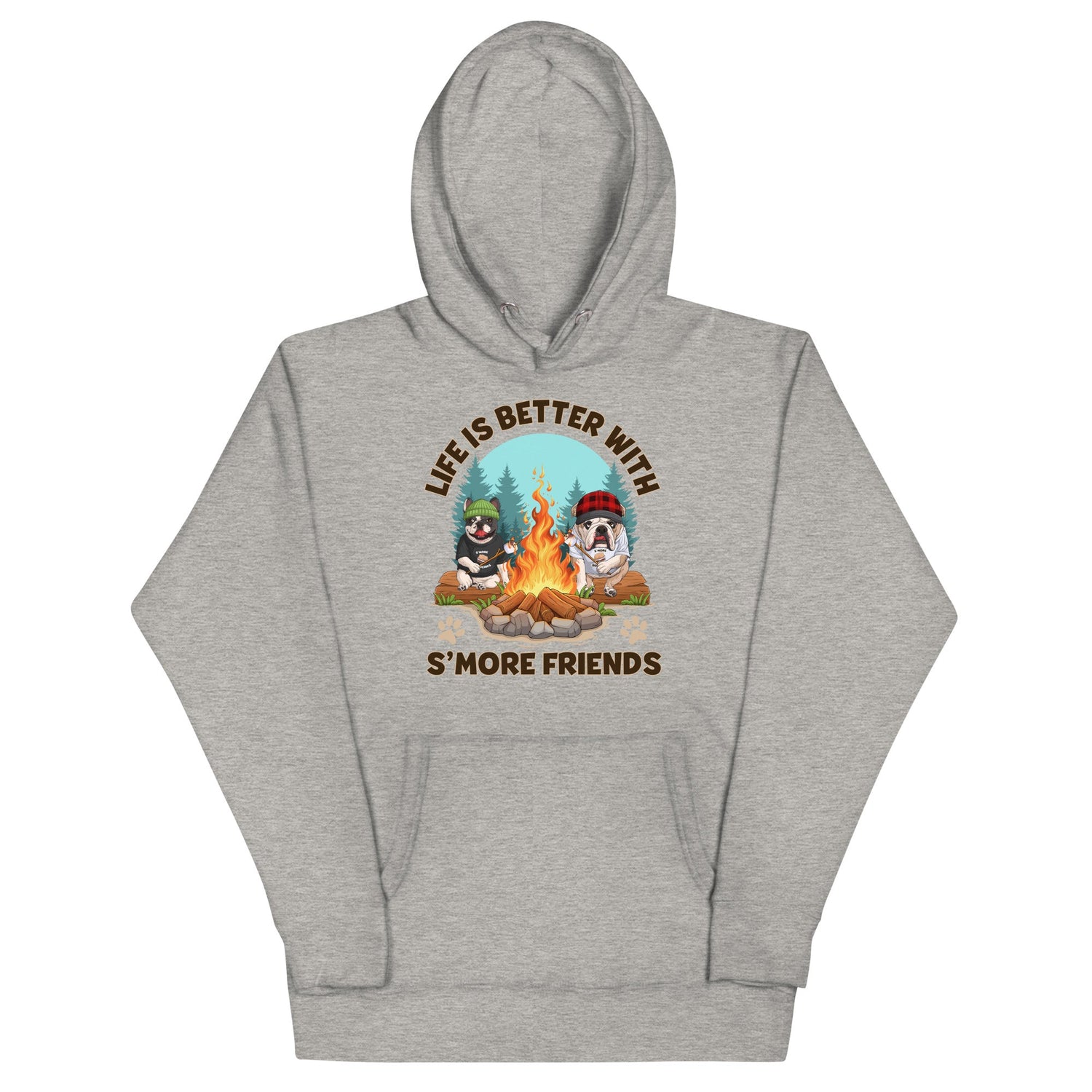 "Life Is Better With S’more Friends" French & English Bulldog Unisex Hoodie