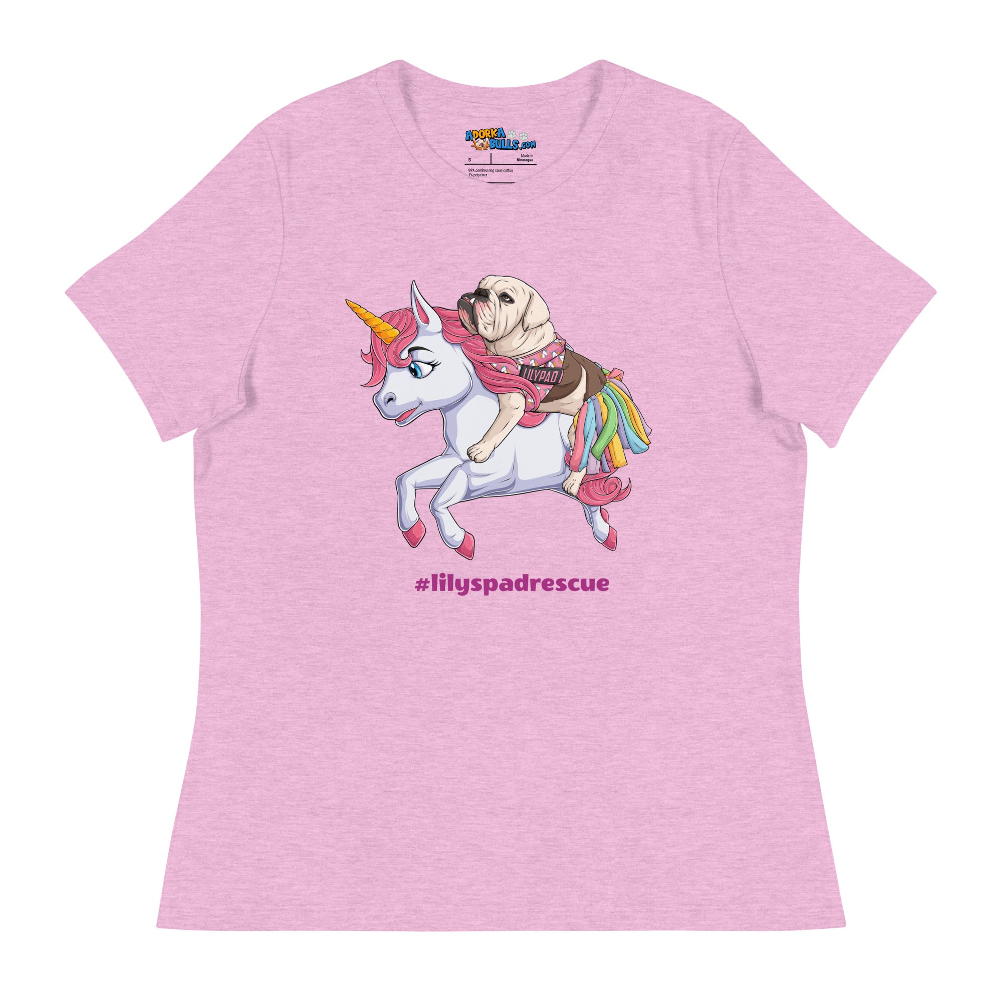 Lilypad Riding Pink Haired Unicorn Women&