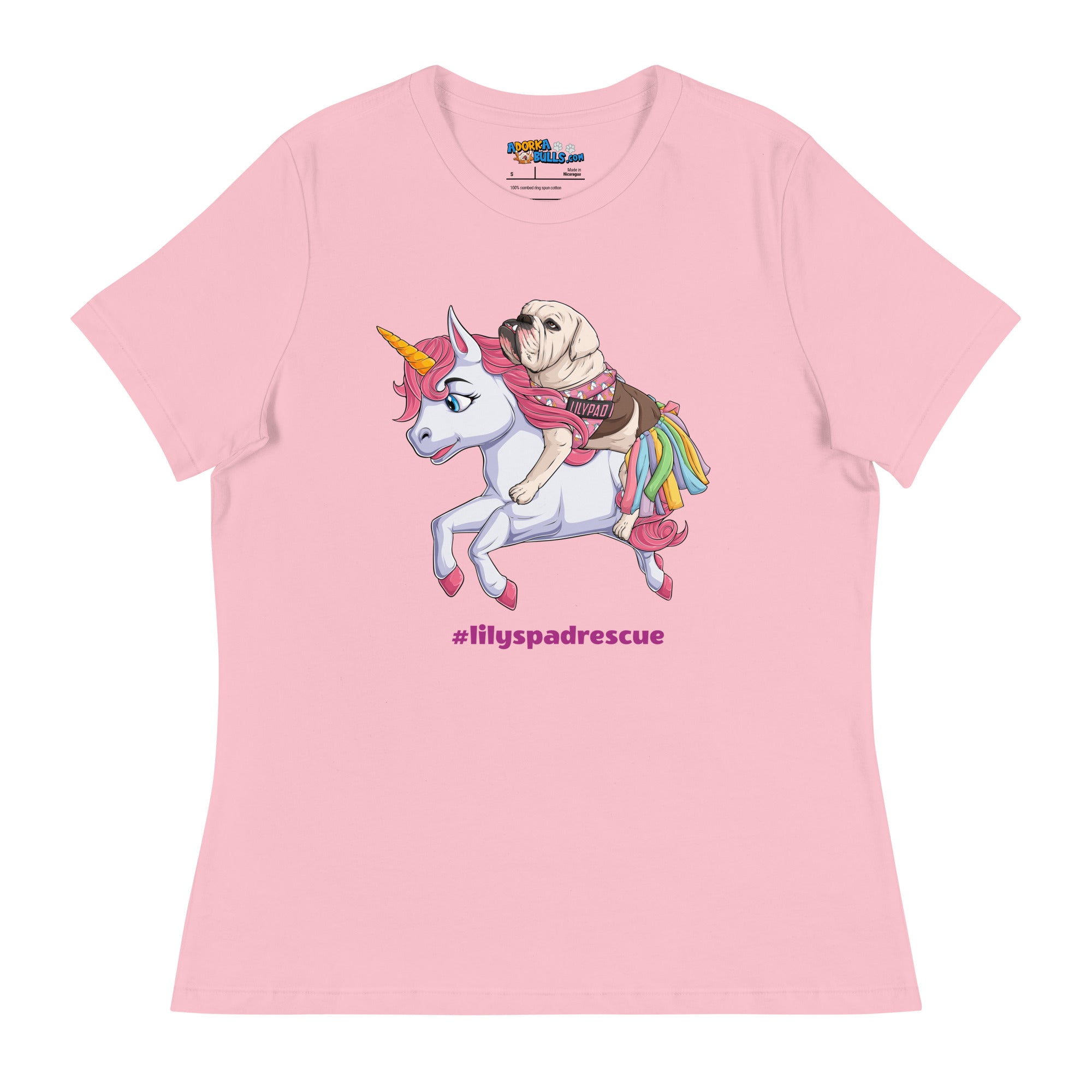 Lilypad Riding Pink Haired Unicorn Women&