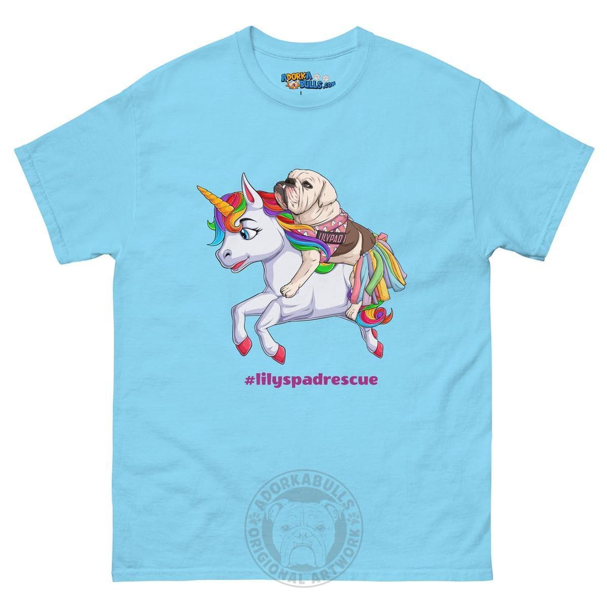 Lilypad Riding Rainbow Haired Unicorn Men&