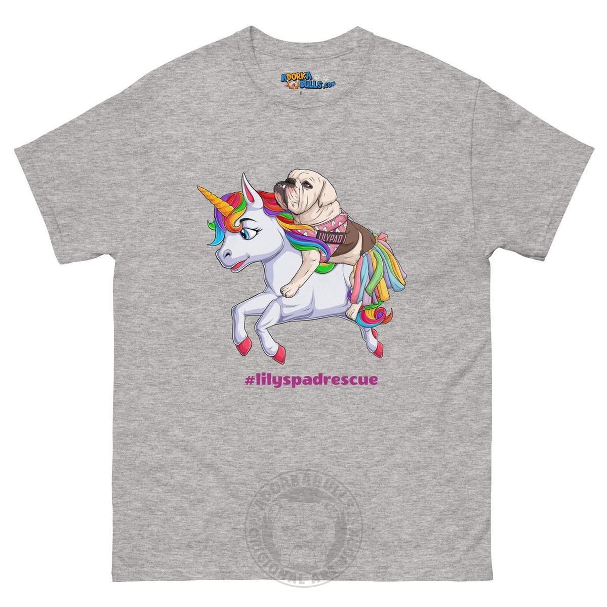 Lilypad Riding Rainbow Haired Unicorn Men&