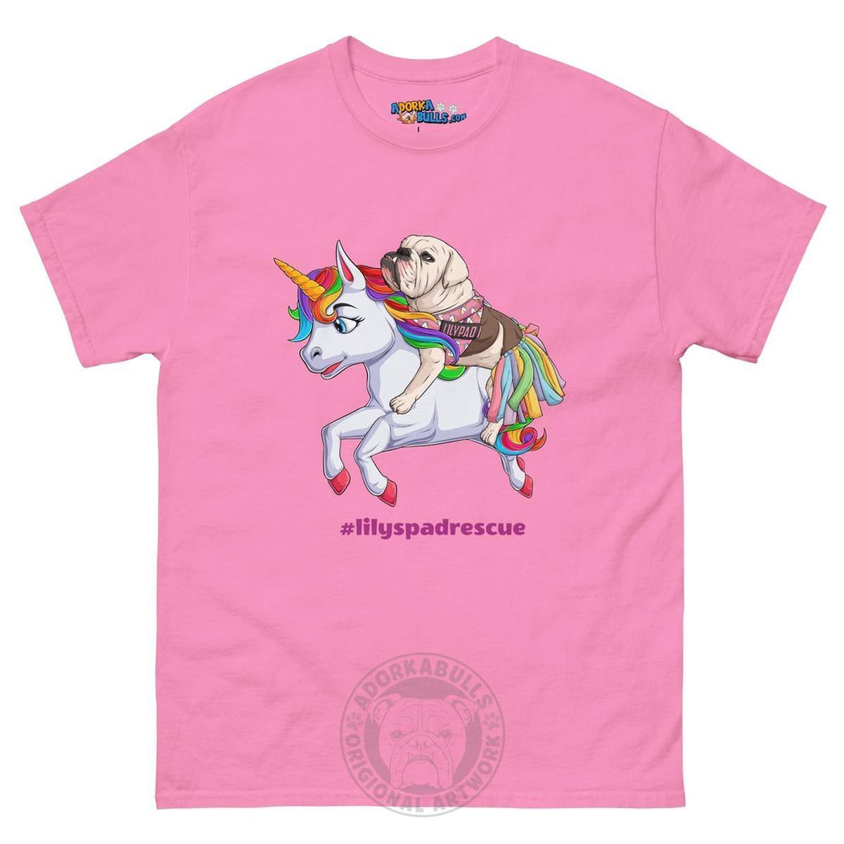 Lilypad Riding Rainbow Haired Unicorn Men&