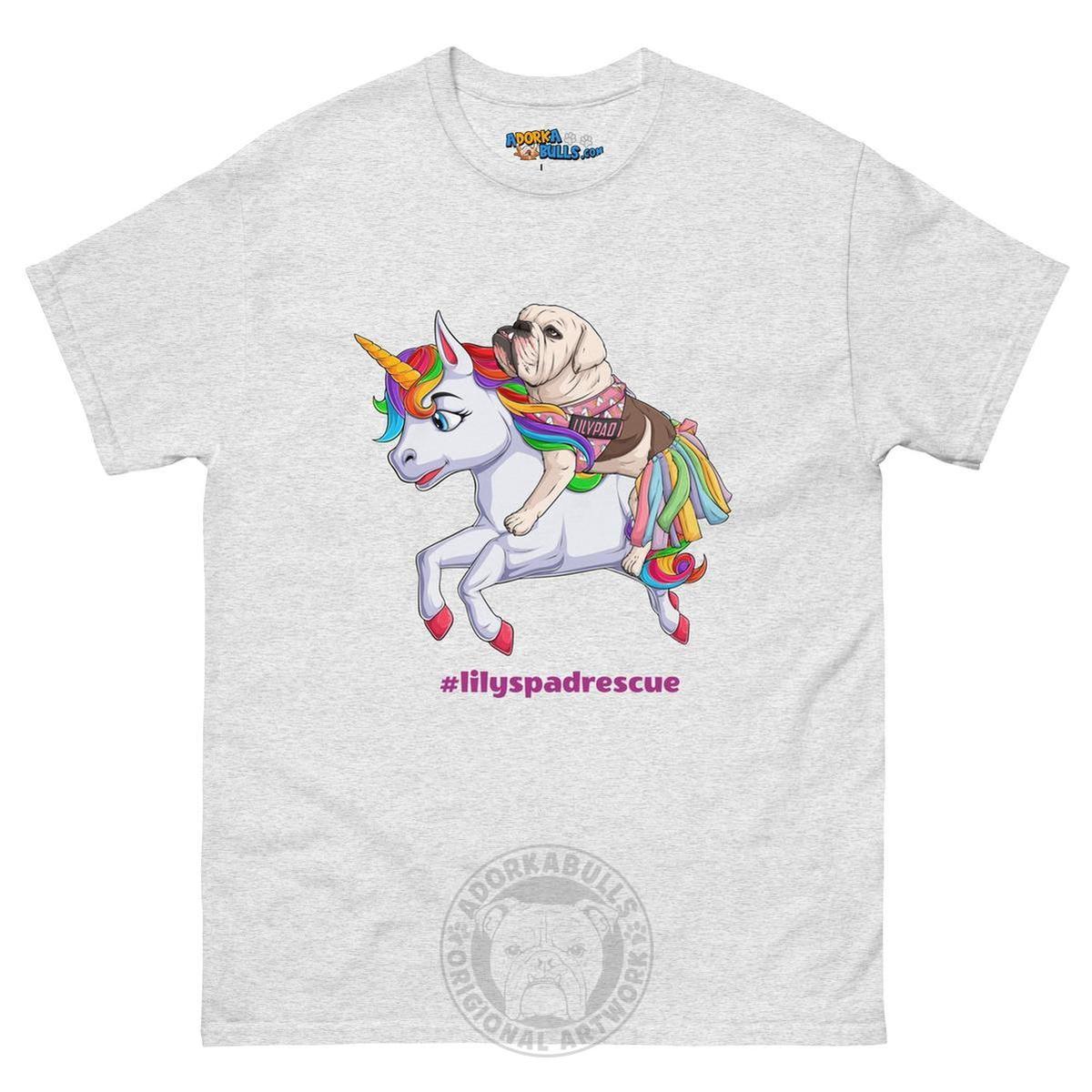 Lilypad Riding Rainbow Haired Unicorn Men&