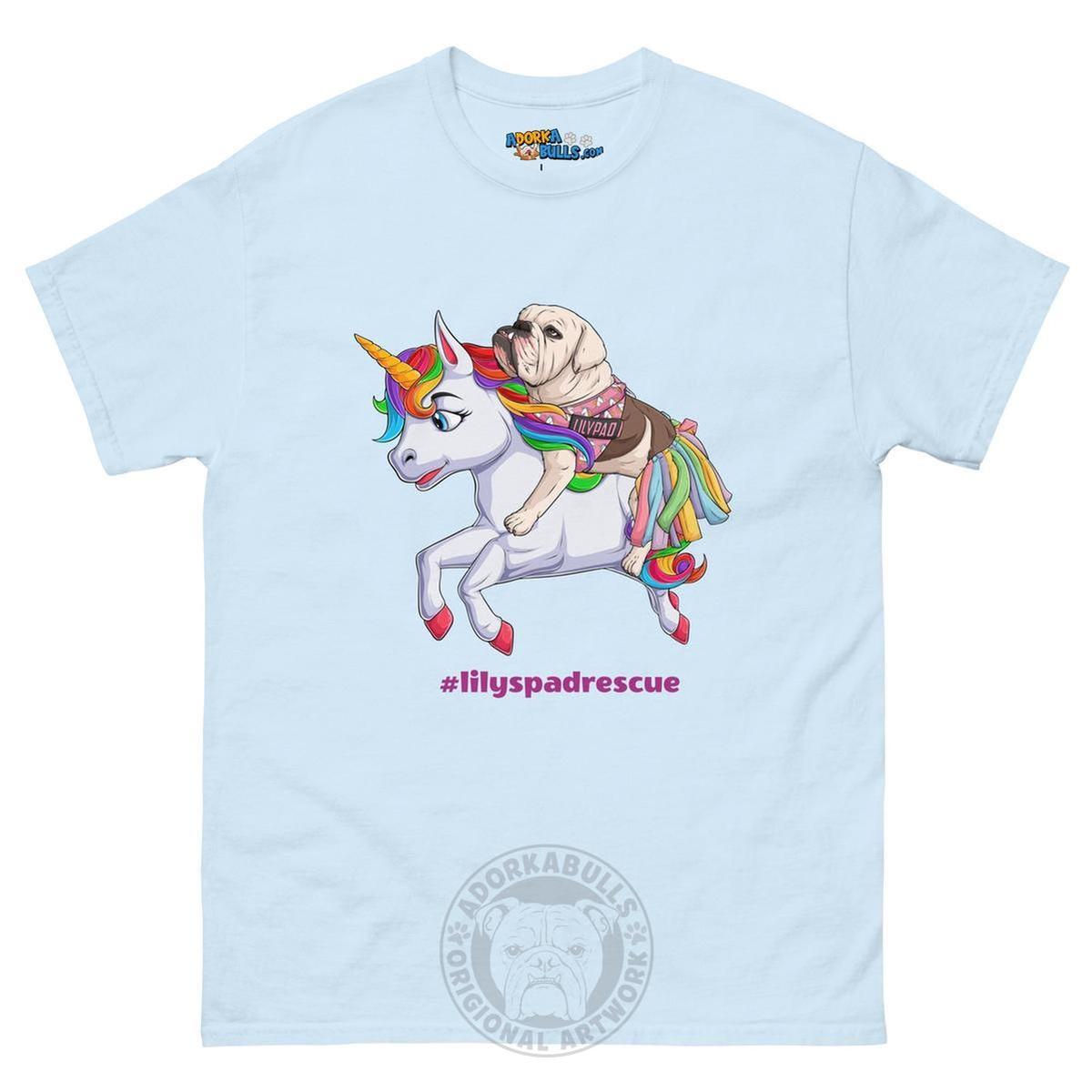 Lilypad Riding Rainbow Haired Unicorn Men&