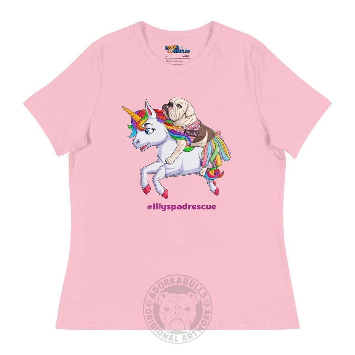 Lilypad Riding Rainbow Haired Unicorn Women&