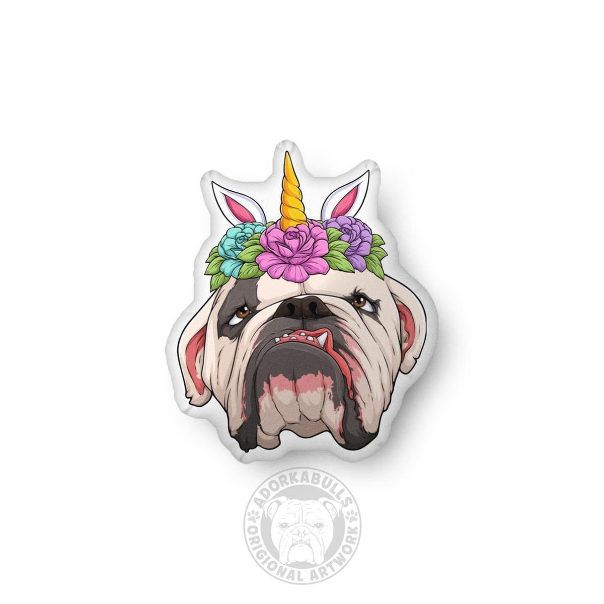 Lilypad Unicorn with Floral Crown Custom - Shaped Pillow