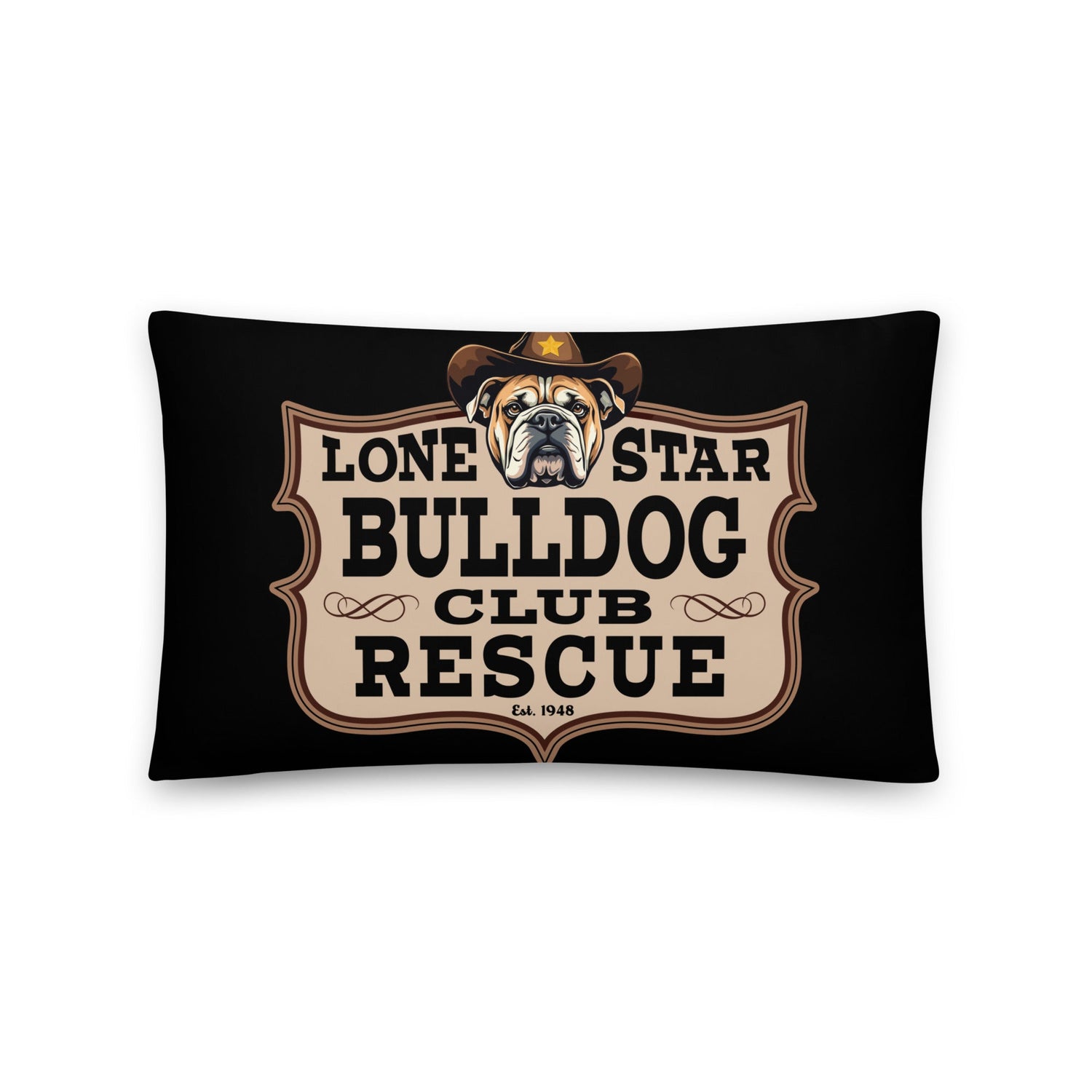 Lone Star Bulldog Club Rescue Pillow