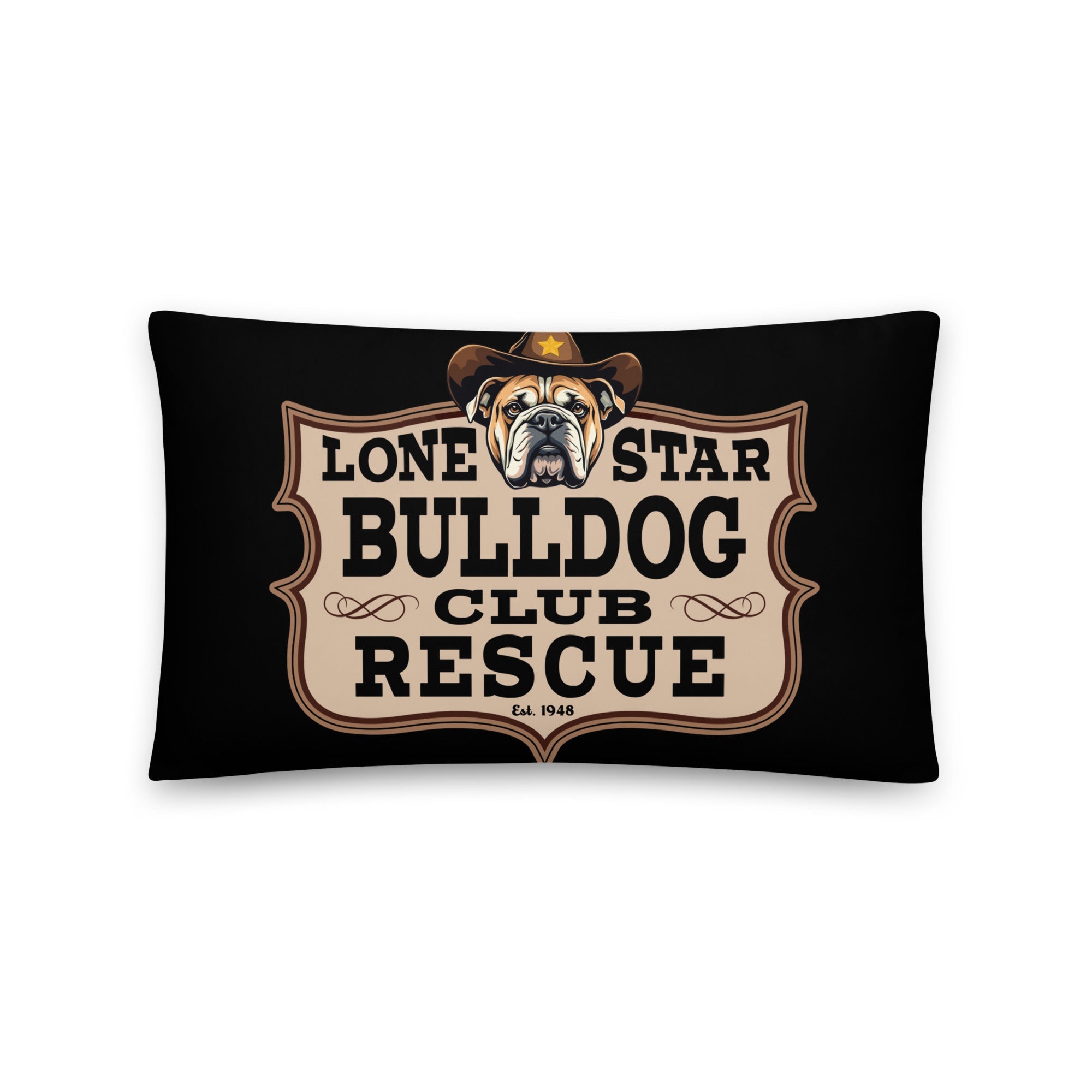 Lone Star Bulldog Club Rescue Pillow