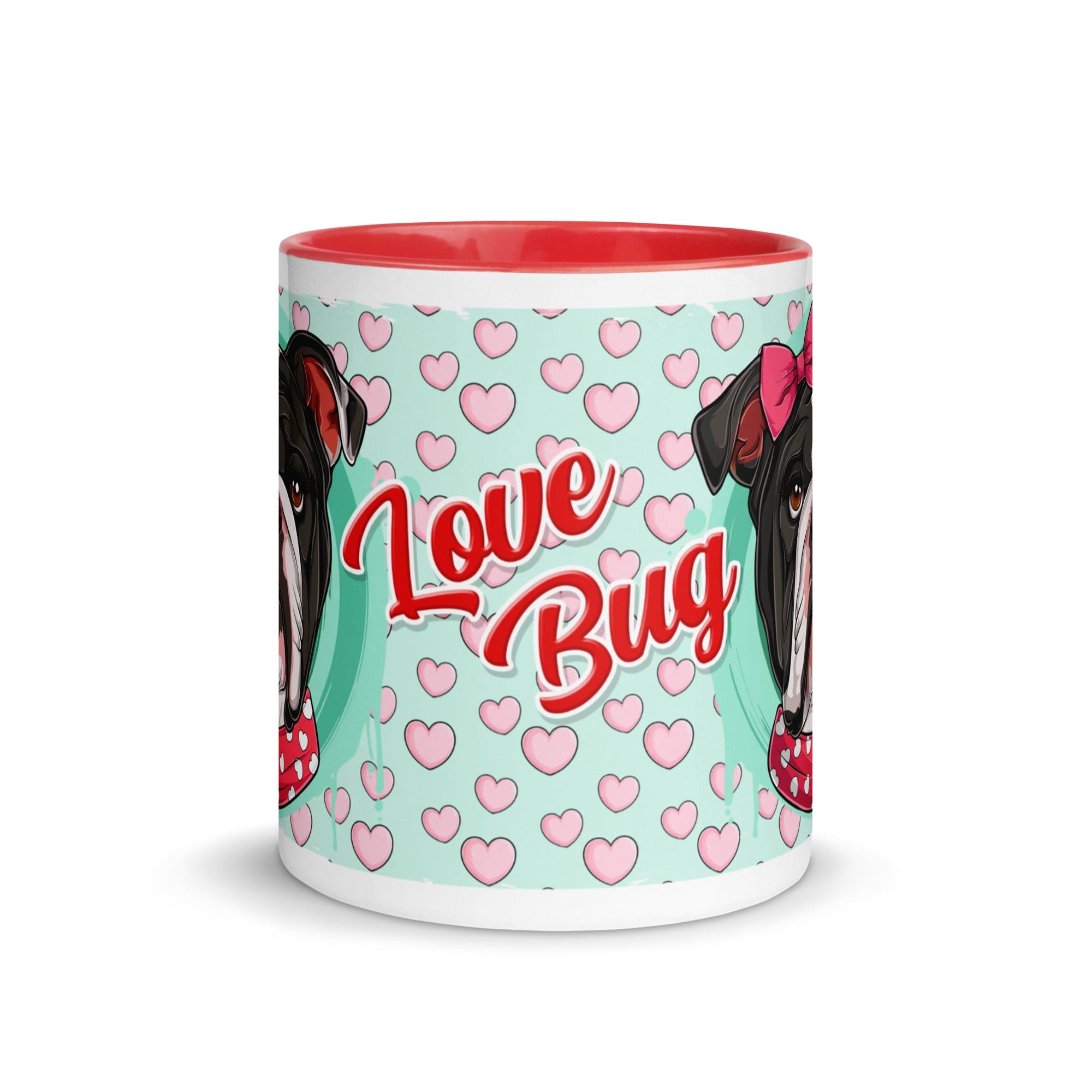 "Love Bug" English Bulldog Mug | B&W Colored Female