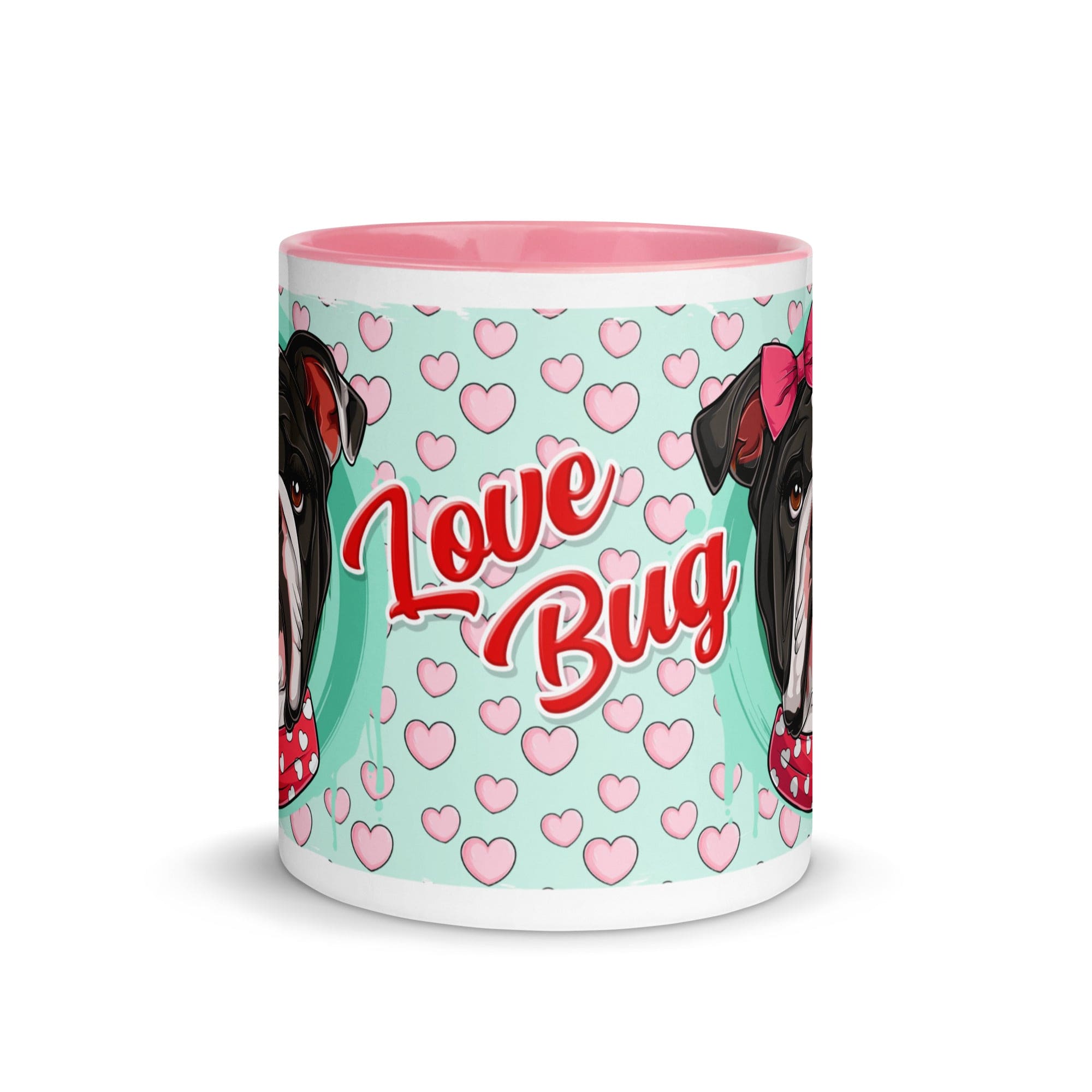 "Love Bug" English Bulldog Mug | B&W Colored Female