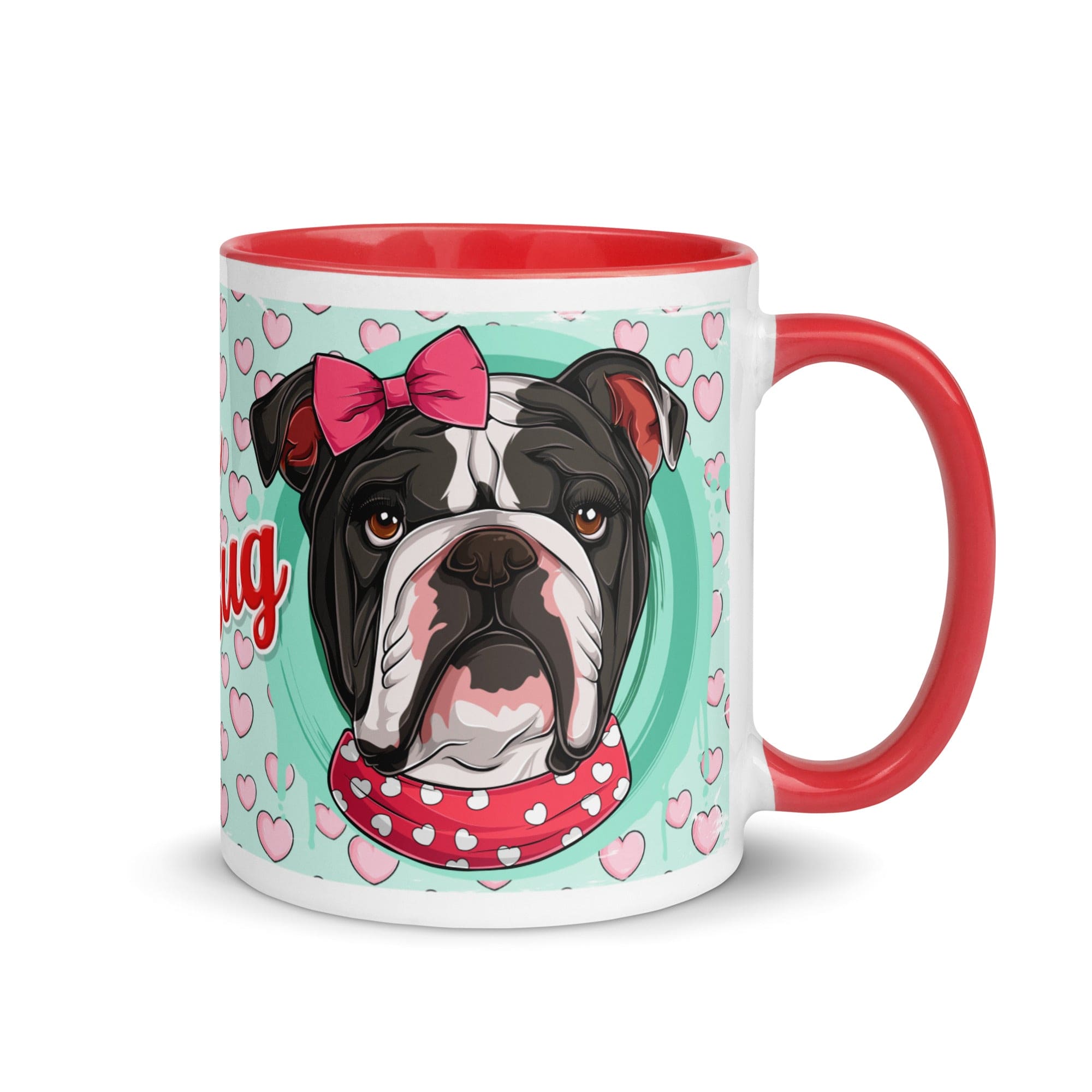 "Love Bug" English Bulldog Mug | B&W Colored Female