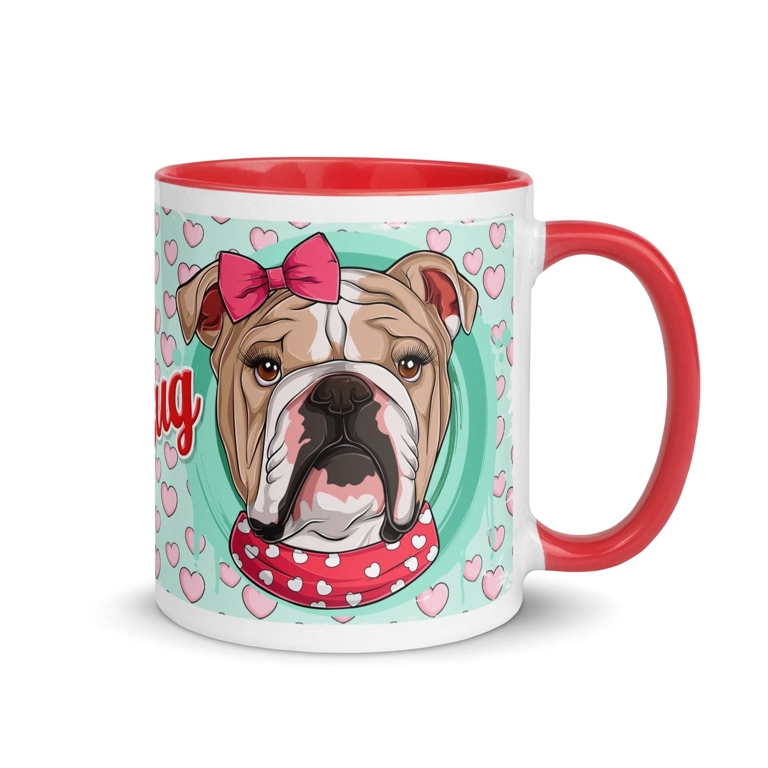 "Love Bug" English Bulldog Mug | Fawn & White Colored Female