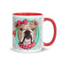 "Love Bug" English Bulldog Mug | Fawn & White Colored Female