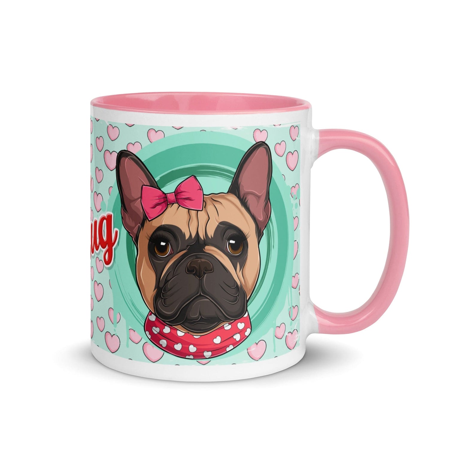 "Love Bug" French Bulldog Mug | Fawn & White Colored Female
