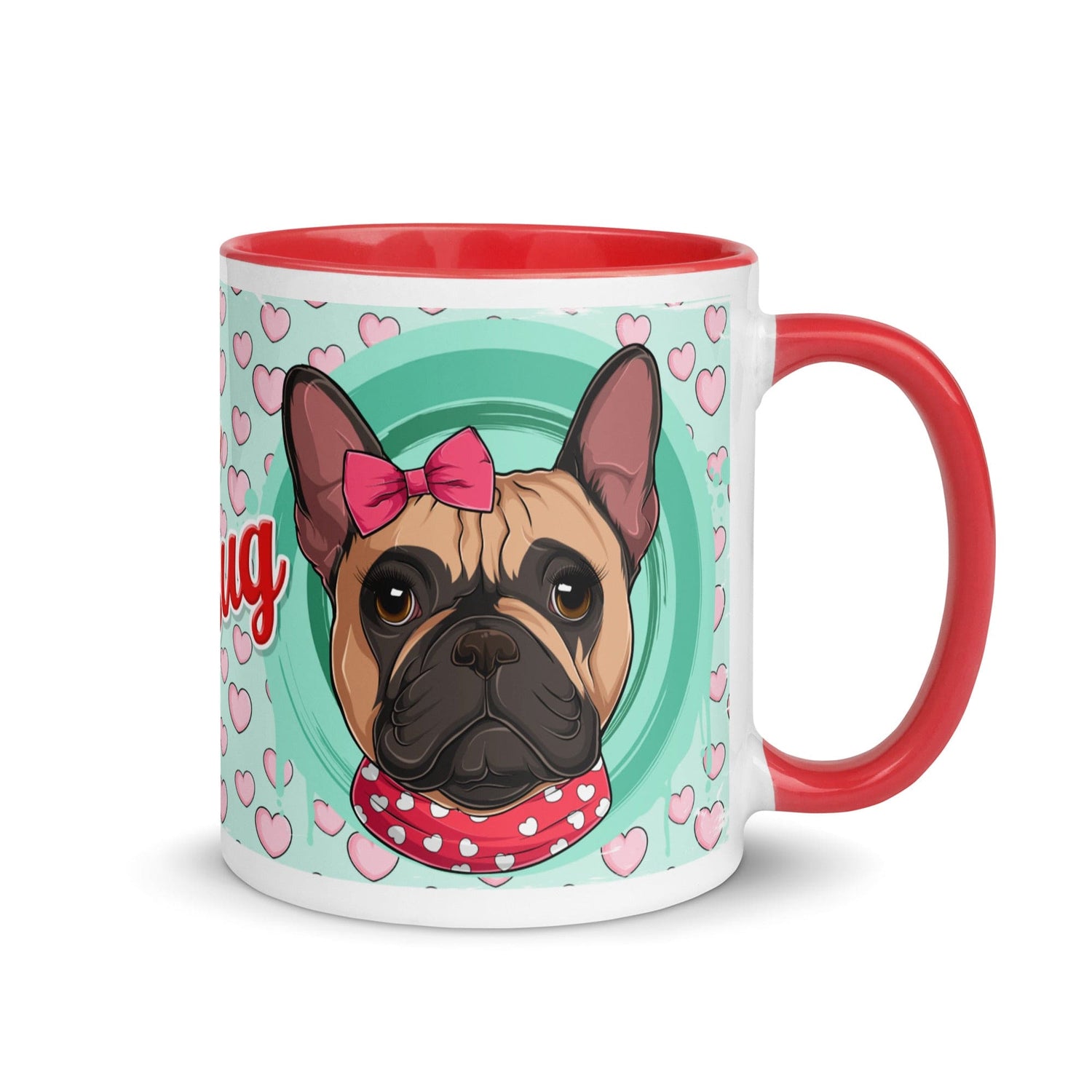 "Love Bug" French Bulldog Mug | Fawn & White Colored Female