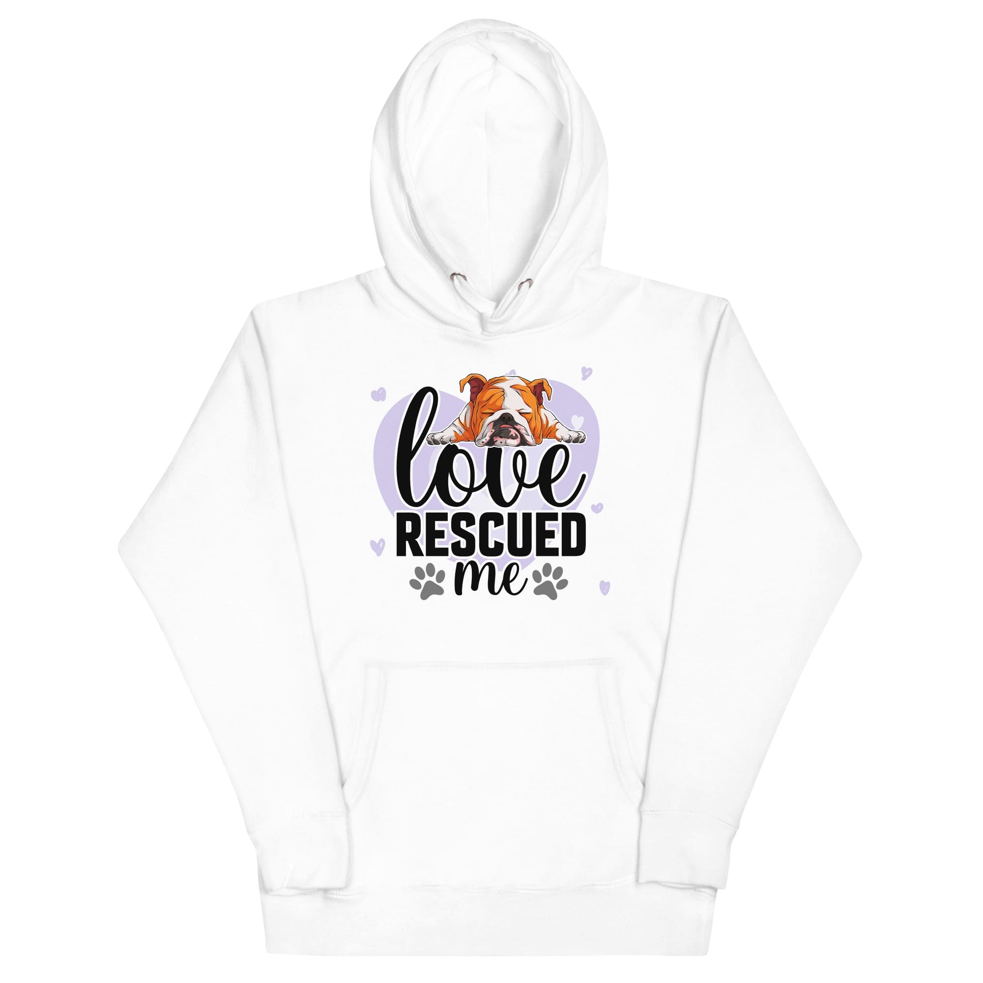 "Love Rescued Me" English Bulldog Unisex Hoodie