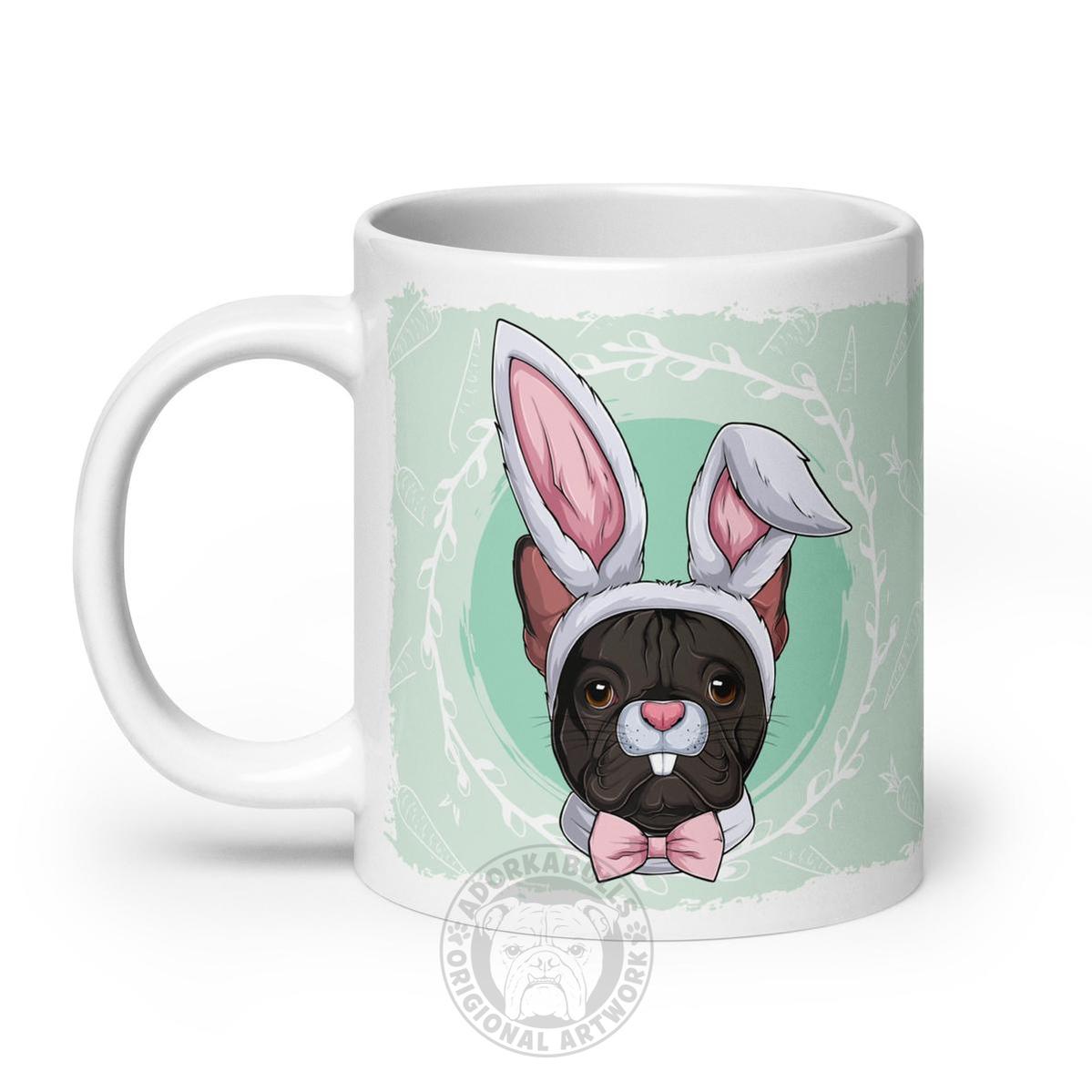 Male Easter Frenchie Mug (20oz) | B&W Colored