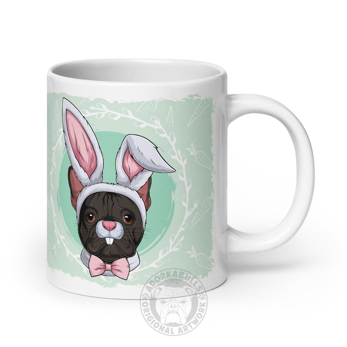 Male Easter Frenchie Mug (20oz) | B&W Colored